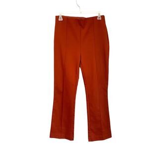 Ann Taylor Loft High Rise Burnt Orange Kick Crop Pants Size 6 Workwear Chic